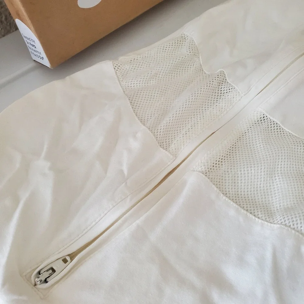 Happiest Baby SNOO Sack Organic Cotton Swaddle Ivory White Size Medium M 12-18lb
